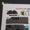Kelik K72174 Р-38J Lightning - interior 3D decals for Italeri/Academy kit (1/72)